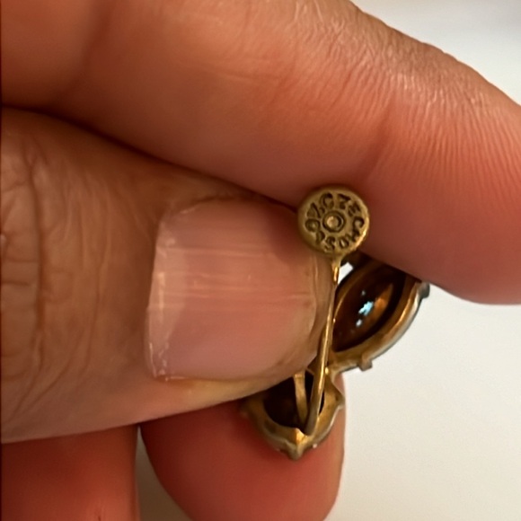 Vintage Czechoslov EARRINGS SCREW BACK - Picture 4 of 6
